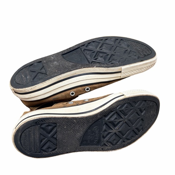 Chuck Taylor Converse Dragon Low Top Sneaker Brown With Black Laces M6W8 - Picture 10 of 11